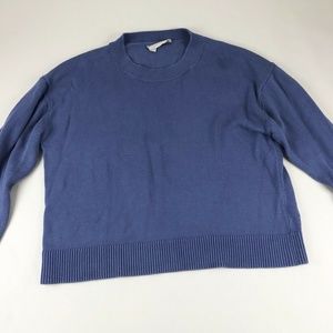 Everlane  Cotton Blue Knit Sweater Medium M